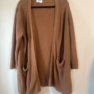 Old Navy Cozy Tan Open-Front Sweater